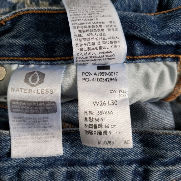 LEVI'S 501 Distressed Big E Medium Wash Button Fly 90s Baggy Jeans - Picture 10 of 10